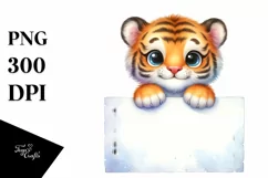 Colorful Baby Tiger | Sublimation | Clipart Product Image 1