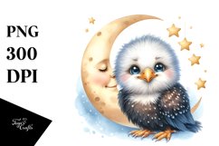 Colorful Watercolor Cute Bald Eagle Clipart Product Image 3