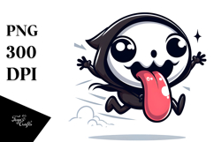 Cartoon Reaper Jumping, Transparent PNG Product Image 1