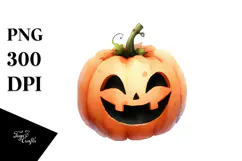 Jack-O'-Lantern Funny Watercolor PNG Product Image 1