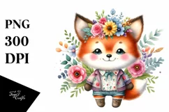 Smiling Cute Baby Fox | Clipart Product Image 1