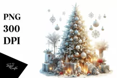 Digital Painting of Christmas Tree PNG Product Image 1