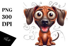 Crazy Rhodesian Ridgeback Watercolor Clipart Product Image 1