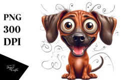 Crazy Rhodesian Ridgeback Watercolor Clipart Product Image 1