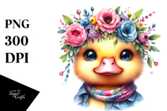 Vibrant Baby Duck Portrait, PNG Product Image 1