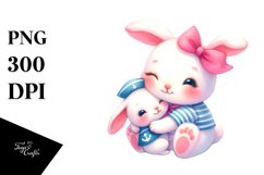 baby Rabbit Cuddling Sailor Product Image 3