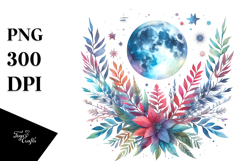 Abstract Moon Foliage Clipart Product Image 1