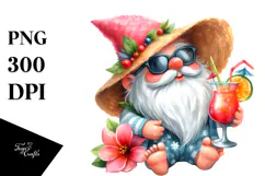 Whimsical Gnome Cocktail Summer Clothes PNG Product Image 1