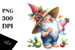 Whimsical Gnome Cocktail Summer Clothes PNG Product Image 1