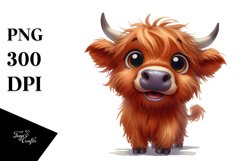 Expressive Highland Cow, PNG Product Image 1