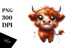 Expressive Highland Cow, PNG Product Image 3