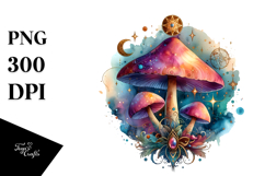 Magical Celestial Mushroom Tarot PNG Product Image 1