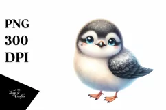 Baby Arctic Skua Smiling with Moon and Stars Product Image 1