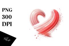 Heart Paintbrush Style, Transparent PNG Product Image 1