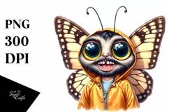 Funny Expressive Big Eyes Standing Up Human Like Raincoat Product Image 3