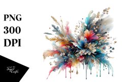 Colorful Watercolor Splash with Foil Product Image 3
