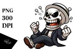 Skull in Suit, PNG Product Image 1