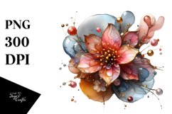 Abstract Glossy Cherry Blossom PNG Product Image 1