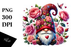 Detailed Valentines Gnome PNG Product Image 1