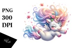 Tumbling Baby Unicorn Wind | Clipart Product Image 3