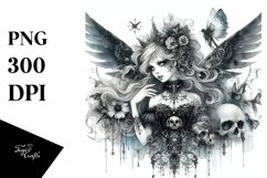Detailed Watercolor Gothic Fairy Product Image 3