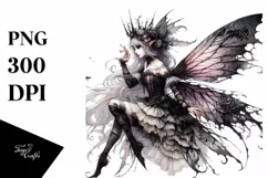 Detailed Watercolor Gothic Fairy Product Image 3