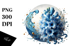 Abstract Material Hyacinth PNG Product Image 1