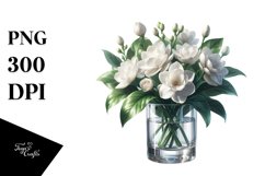 Large Gardenia Sublimation Clipart Product Image 1
