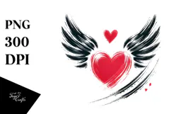 Heart with Wings, Transparent PNG Product Image 1