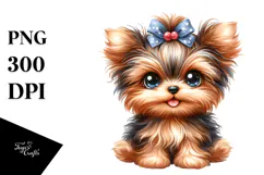 Cute Yorkipoo Baby Cartoon Product Image 1