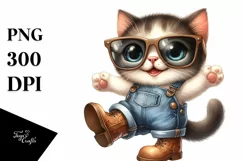 Baby Cat Big Eyes Sunglasses Clipart Product Image 3