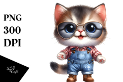 Baby Cat Big Eyes Sunglasses Clipart Product Image 1
