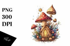 detailed Magical Mushroom, PNG Product Image 1