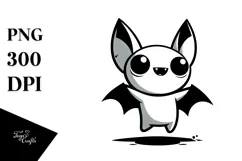 Funny Digital Painting with Bat PNG Product Image 1