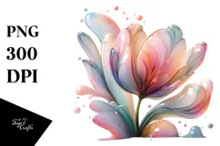 Tulip Watercolor Painting PNG Product Image 1