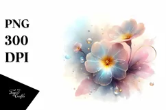 Shiny Transparent Pastel Primrose, PNG Product Image 1