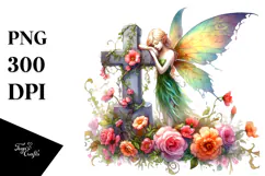 Cute Fairy Grave | Sublimation Clipart Product Image 1