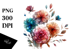 Abstract Stained Carnation Made of , White Background Product Image 1