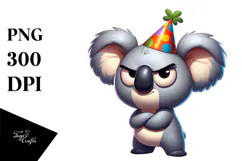 Silly Cartoon Koala, Transparent PNG Product Image 1