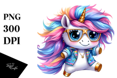 Cute Unicorn Dancing, Transparent PNG Product Image 1