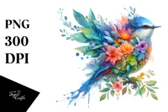 Vibrant Watercolor Bird, 20 oz Tumbler Product Image 1