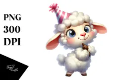 Goofy Cartoon Lamb PNG Product Image 1