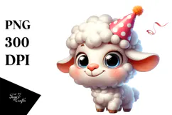 Goofy Cartoon Lamb PNG Product Image 1