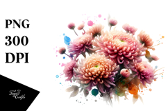 Chrysanthemum Splash PNG Product Image 1