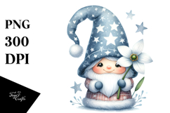 Gnome with Snowdrop, High Resolution PNG Product Image 1