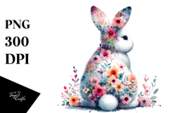 Abstract Flower Bunny, High-Res PNG Product Image 1