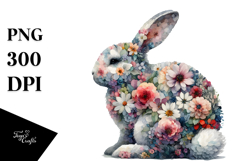 Abstract Flower Bunny, High-Res PNG Product Image 1