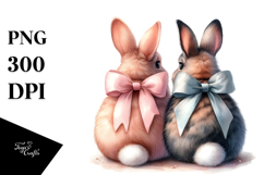 Colorful Retro Bunny PNG Product Image 1