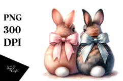 Colorful Retro Bunny PNG Product Image 1