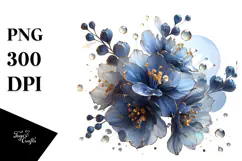 Abstract Glossy Delphinium, Transparent PNG Product Image 1